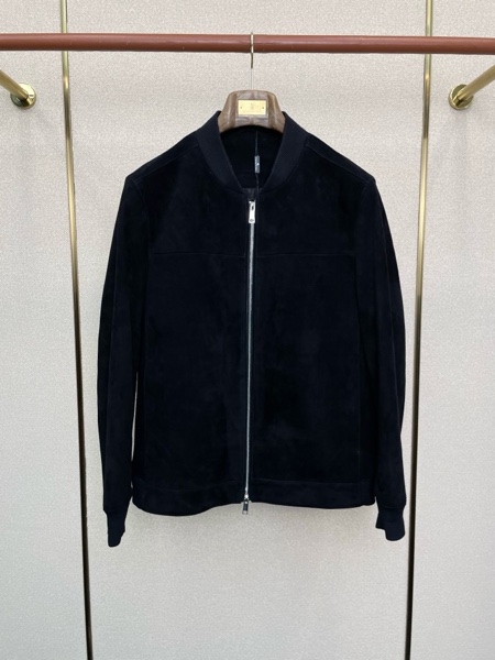 ZEGNA Suede leather coat-31